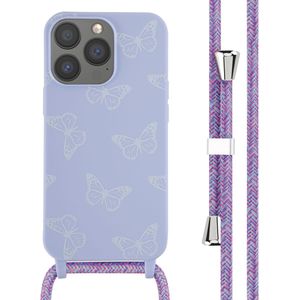 iMoshion Siliconen design hoesje met koord voor de iPhone 13 Pro - Butterfly