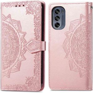 iMoshion Mandala Bookcase voor de Motorola Moto G62 - Rosé Goud