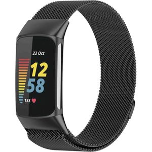 imoshion Milanees magnetisch bandje voor de Fitbit Charge 5 - Maat S - Zwart