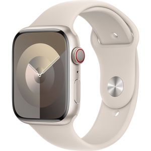 Sport Band voor de Apple Watch Series 1-9 / SE / Ultra (2) - 42/44/45/49 mm - Maat M/L - Starlight