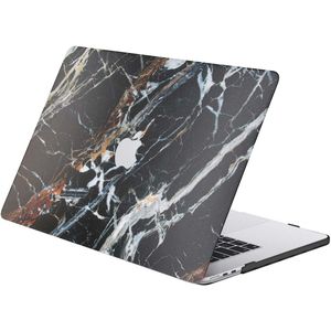 iMoshion Design Laptop Cover voor de MacBook Air 15 inch (2023) / Air 15 inch (2024) M3 chip - A2941 / A3114 - Black Marble