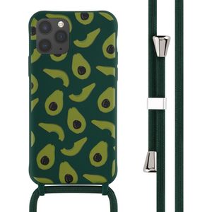 iMoshion Siliconen design hoesje met koord voor de iPhone 11 Pro - Avocado Green