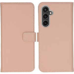 Selencia Echt Lederen Bookcase voor de Samsung Galaxy S23 FE - Dusty Pink