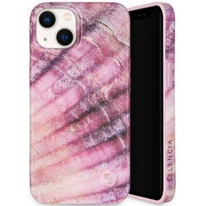 Selencia Aurora Fashion Backcover voor de iPhone 13 - Duurzaam hoesje - 100% gerecycled - Ocean Shell Purple