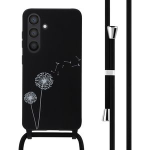 iMoshion Siliconen design hoesje met koord voor de Samsung Galaxy S24 - Dandelion Black