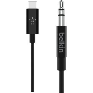 Belkin Rockstar USB-C naar AUX kabel - 0,9 meter - Zwart