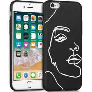 iMoshion Design hoesje voor de iPhone 6 / 6s - Abstract Gezicht - Wit / Zwart