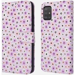 iMoshion Design Bookcase voor de Samsung Galaxy A51 - Purple Flowers