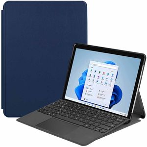 iMoshion Trifold Bookcase voor de Microsoft Surface Pro 8 - Donkerblauw