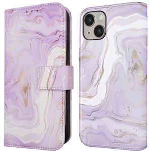 iMoshion Design Bookcase voor de iPhone 14 - Purple Marble