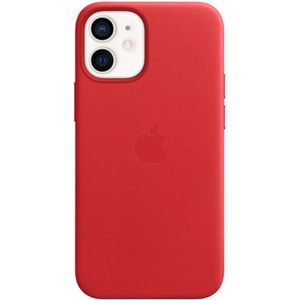 Apple Leather Backcover MagSafe voor de iPhone 12 Mini - Red