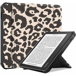 imoshion Ereader Cover / Hoesje Geschikt voor Kobo Libra Colour - imoshion Design Origami Bookcase - Leopard
