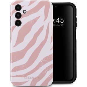 Selencia Vivid Backcover voor de Samsung Galaxy A15 (5G/4G) - Colorful Zebra Old Pink