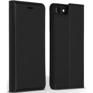 Accezz Premium Leather Slim Bookcase voor de iPhone SE (2022 / 2020) / 8 / 7 / 6(s) - Zwart
