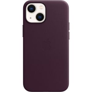Apple Leather Backcover MagSafe voor de iPhone 13 Mini - Dark Cherry