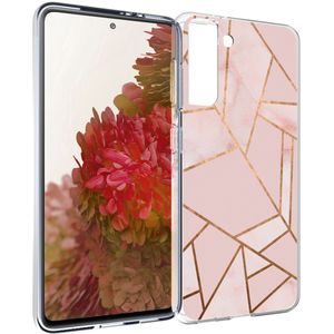 iMoshion Design hoesje voor de Samsung Galaxy S21 - Grafisch Koper / Roze