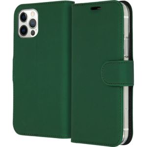 Accezz Wallet Softcase Bookcase voor de iPhone 12 (Pro) - Groen