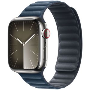 Magnetic Link-bandje FineWoven voor de Apple Watch Series 1-9 / SE - 38/40/41 mm - Maat S/M - Pacific Blue
