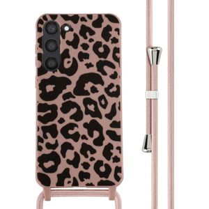 iMoshion Siliconen design hoesje met koord voor de Samsung Galaxy S23 Plus - Animal Pink