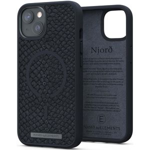 Njorð Collections Salmon Leather MagSafe Case voor de iPhone 13 - Dark Grey