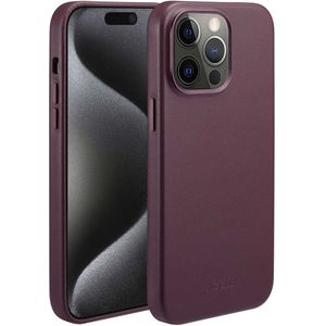 Accezz MagSafe Leather Backcover voor de iPhone 15 Pro Max - Heath Purple