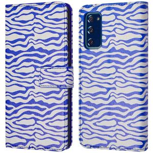 iMoshion Design Bookcase voor de Samsung Galaxy S20 FE - White Blue Stripes