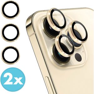 iMoshion 2 Pack Camera lens protector voor de iPhone 14 Pro / 14 Pro Max - Goud