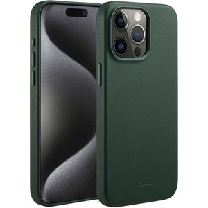 Accezz MagSafe Leather Backcover voor de iPhone 15 Pro Max - Cedar Green