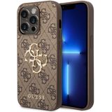 Guess 4G Metal Logo Backcover voor de iPhone 15 Pro Max - Bruin