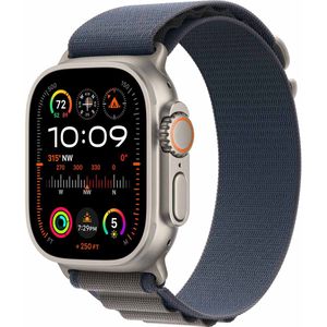 WiWu Alpine nylonband voor de Apple Watch Series 1 t/m 10 / SE / Ultra (2) (44/45/46/49 mm) - Blue