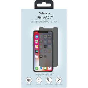 Selencia Gehard Glas Privacy Screenprotector voor iPhone 11 Pro / Xs / X