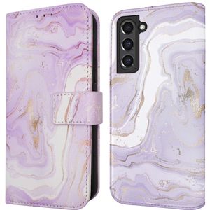 iMoshion Design Bookcase voor de Samsung Galaxy S21 FE - Purple Marble