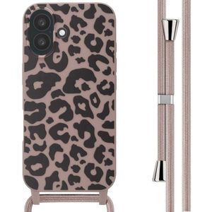 imoshion Siliconen design hoesje met koord voor de iPhone 16 - Animal Pink