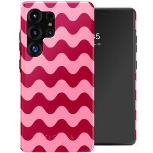 Selencia Vivid Tough Backcover voor de Samsung Galaxy S25 Ultra - Wave Vibes Lipstick