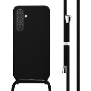 iMoshion Siliconen hoesje met koord voor de Samsung Galaxy A35 - Zwart