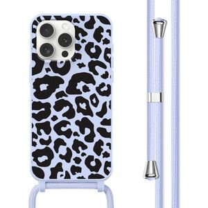imoshion Siliconen design hoesje met koord voor de Apple iPhone 15 Pro Max - Animal Lila