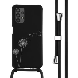 iMoshion Siliconen design hoesje met koord voor de Samsung Galaxy A13 (4G) - Dandelion Black
