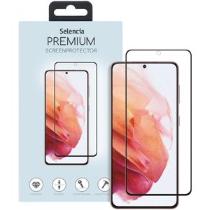Selencia Gehard Glas Premium Screenprotector voor de Samsung Galaxy S21- Zwart