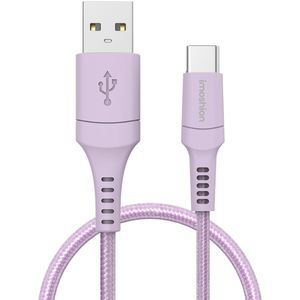 iMoshion Braided USB-C naar USB kabel - 1 meter - Lila