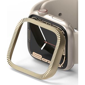 Ringke Bezel Styling voor de Apple Watch Series 7 / 8 / 9 - 41 mm - Matte Curve Gold