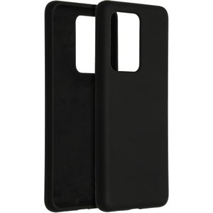 Accezz Liquid Silicone Backcover voor de Samsung Galaxy S20 Ultra - Zwart