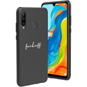 iMoshion Design hoesje voor de Huawei P30 Lite - Fuck Off - Zwart