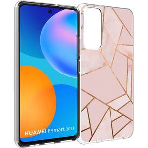iMoshion Design hoesje voor de Huawei P Smart (2021) - Grafisch Koper / Roze