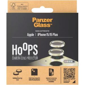PanzerGlass Camera Protector Hoop Optic Rings voor de iPhone 15 / 15 Plus - Yellow