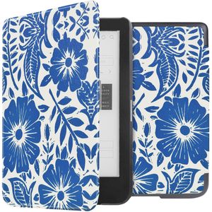 iMoshion Design Slim Hard Case Sleepcover voor de Kobo Clara HD - Flower Tile