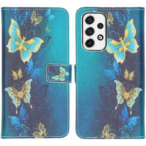 iMoshion Design Softcase Bookcase voor de Samsung Galaxy A53 - Blue Butterfly