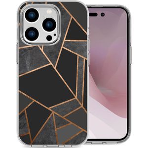 iMoshion Design hoesje voor de iPhone 14 Pro - Grafisch Koper / Zwart