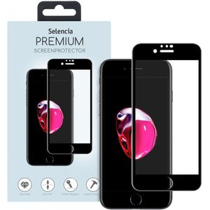 Selencia Gehard Glas Premium Screenprotector voor de iPhone SE (2022 / 2020) - Zwart