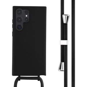 iMoshion Siliconen hoesje met koord voor de Samsung Galaxy S23 Ultra - Zwart