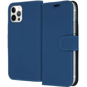 Accezz Wallet Softcase Bookcase voor de iPhone 12 (Pro) - Blauw